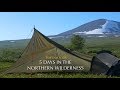 Solo Hike In The Northern Wilderness - Lavvu Canvas Poncho - 3X4 Tarp - Fishing