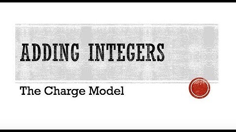 Adding Integers Using the Charge Model