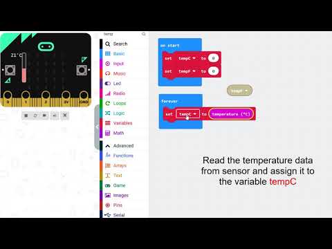 09. Use of variables in Micro:bit programming - Centigrade to Fahrenheit conversion
