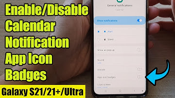 Galaxy S21/Ultra/Plus: How to Enable/Disable Calendar Notification App Icon Badges