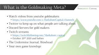 This Week in Goldmaking | Shadowlands #1