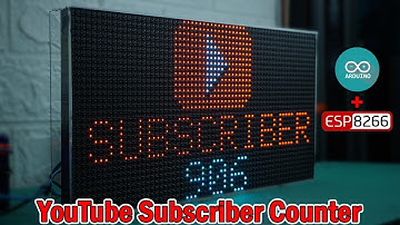 Cara Membuat YouTube Subscriber Counter dengan Led matrix RGB 32X64 | ESP8266