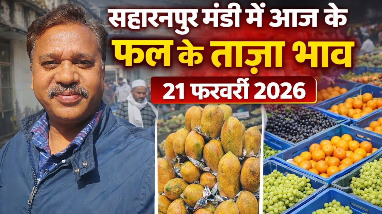 आज सहारनपुर मंडी में फलों का ताज़ा भाव 🍎🍌🍇