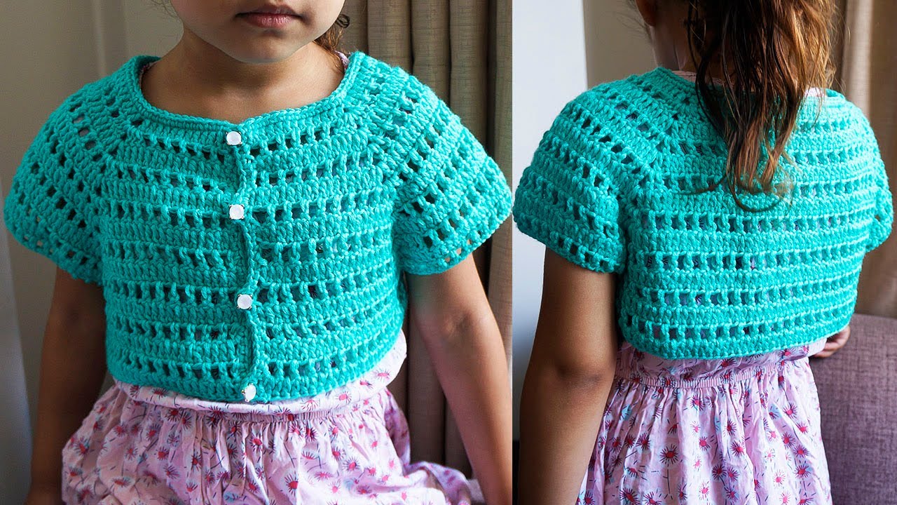 🌈Como Tejer Chalequito (PARA NIÑAS) a Crochet Ganchillo - Canesu, Bolerito, Torerita😍