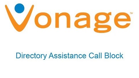 Vonage Directory Assistance Call Block