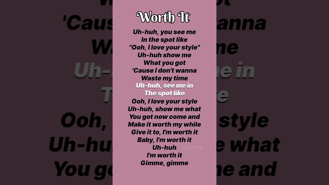 Worth It ~ Fifth Harmony ft. Kid Ink 