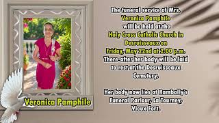 Famous Death Bulletin for the late Veronica Pamphile & Life in Photos Profile