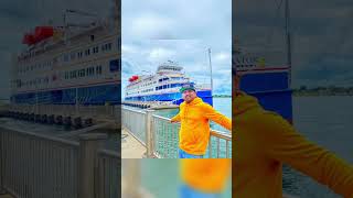 Luxurious cruise American queen cruise @ Detroit port, U.S cruiseship