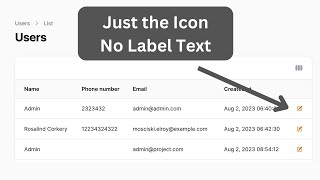 Filament Table Row Action: Hide Label and Show Only Icon