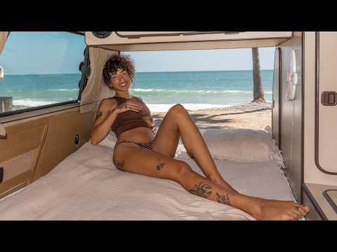 Silent Real Van Life | She Looks Happy… But Her Van Just Broke Down (ASMR) thumbnail