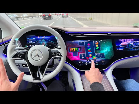 2023 NEW AUTONOMOUS Mercedes DRIVE?! Level 3 Autonomous EQS POV Drive! Interior Ambiente Review