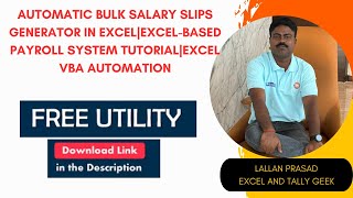 Information Automatic Bulk Salary Slips Generator in Excel | Excel-Based Payroll System Tutorial | Excel | VBA News