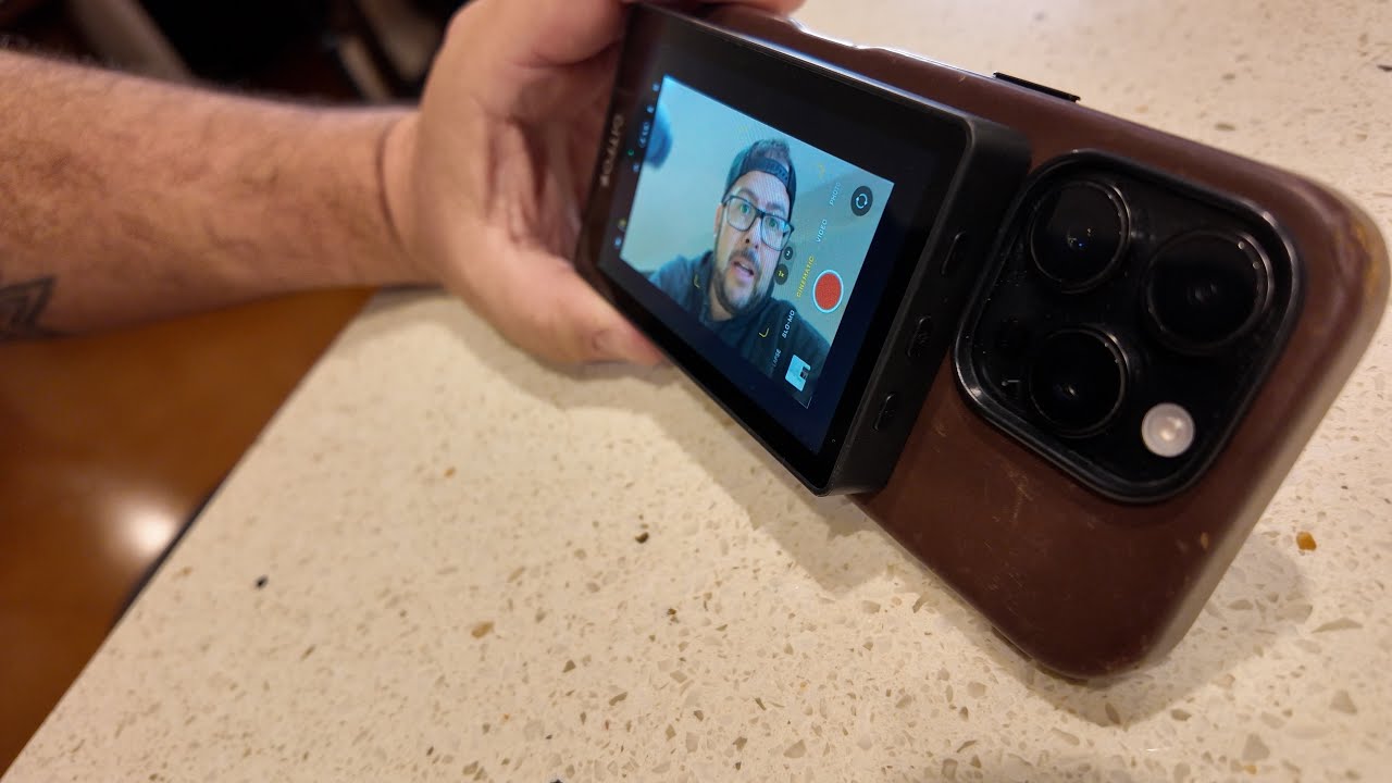 Vlog Selfie Monitor Screen for iPhone,4K 30fps Wired Recording