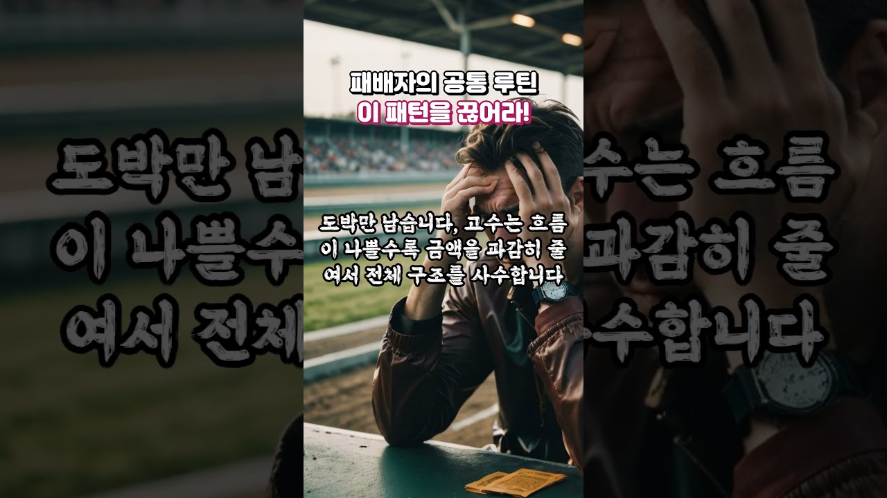 패배자의 공통 루틴! 이 패턴을 끊어라