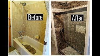 Tub To Shower Transformation You, How To Put Airstone On Bathtub