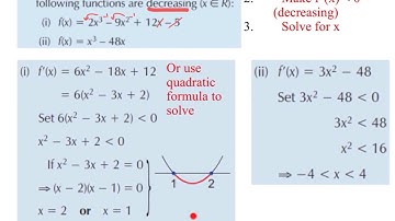 LC OL Calculus decreasing functions