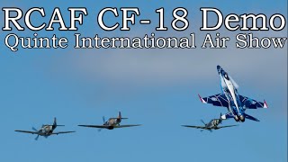RCAF CF-18 Demo + P-51D Mustang, Spitfire, Hurricane Heritage Flight in 4K - QIAS 2024 - 2024-06-30.