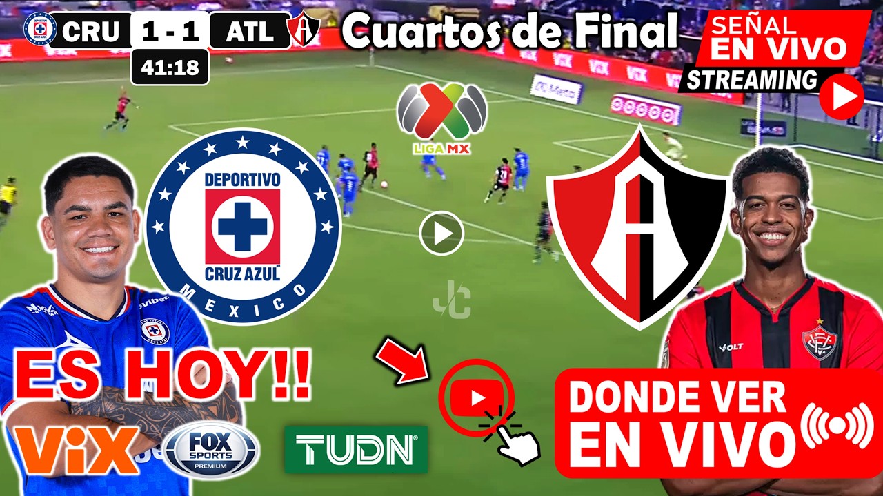 Cruz Azul vs. Atlas En Vivo, Donde ver, A que hora juega Cuartos de ...
