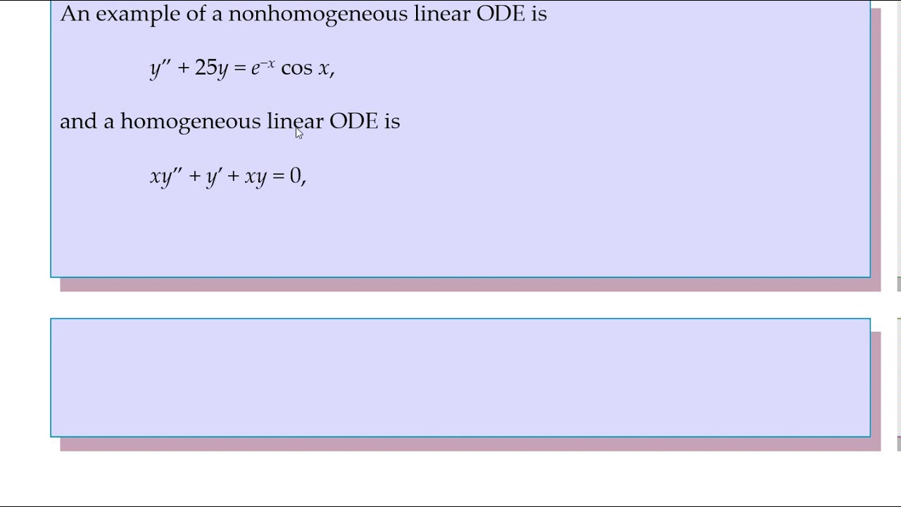 Homogeneous Linear ODEs Of Second Order Part 1 YouTube homogeneous-linear-odes-of-second-order-part-1-youtube