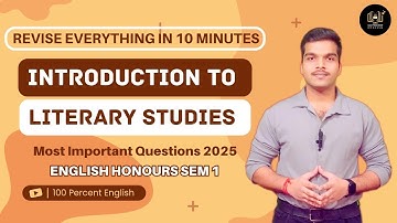 BA Program/Hons. Semester 1st | Introduction to Literary Studies Imp. Ques. With Answers | DU SOL