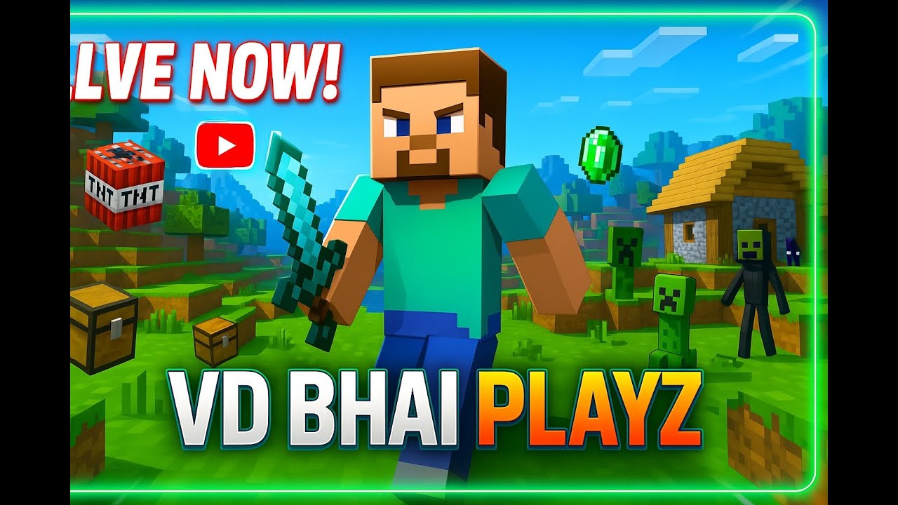 Minecraft LIVE: I SURVIVED 100 DAYS! (Survival Grind) 💎 VD Bhai Shorts 
