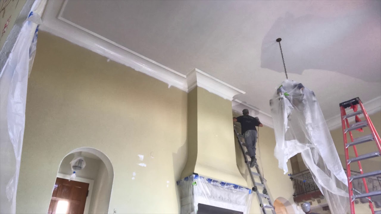 Spray painting crown molding YouTube