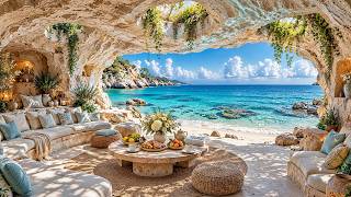 Tropical Cave Coffee Retreat by the Ocean | Soft Jazz for Calm Mornings, Reading & Relaxation ☀️🌊 screenshot 2