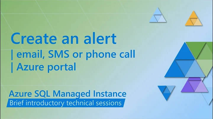 Create an alert for Azure SQL Managed Instance