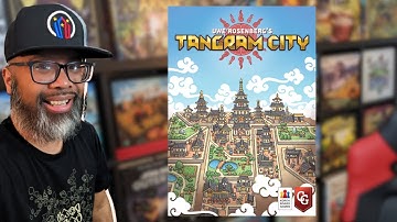 Tangram City: A tile-laying balancing act from Uwe Rosenberg (solo playthrough)