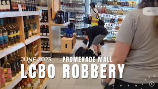 LCBO Robbery in Promenade Mall, Thornhill, Vaughan, Toronto, Ontario, Canada June 2023