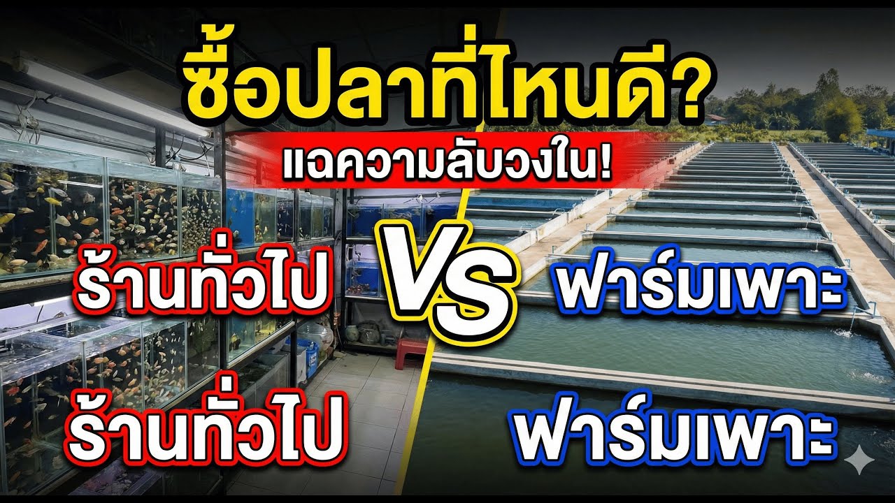 ร้าน vs ฟาร์ม: ซื้อปลาที่ไหนดี? จบปัญหาปลาตายหลังซื้อ 🐟❌