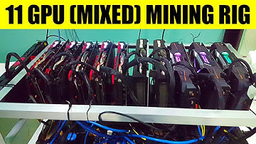 Mixed 11 GPU Crypto Mining Rig