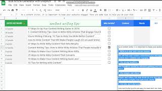Convert ideas into blog posts in Google sheets in 2 minutes