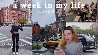 nyc vlog: a week in my life living alone, chat with me, being productive, errands, biopsy \& results