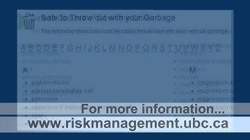 Introduction to Hazardous Waste Management at UBC