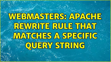 Webmasters: Apache rewrite rule that matches a specific query string