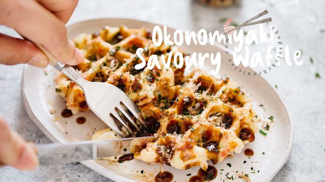 Okonomiyaki Savory Waffle | Chopstick Chronicles