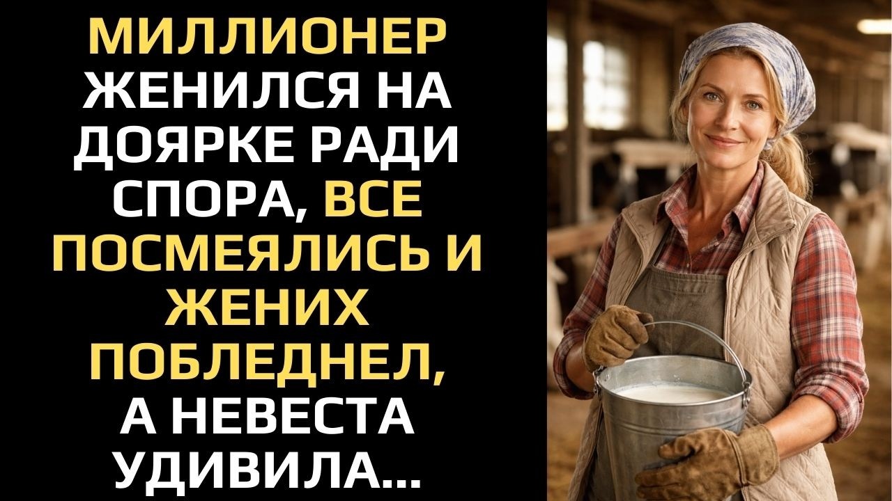МИЛЛИОНЕР ЖЕНИЛСЯ НА ДОЯРКЕ РАДИ СПОРА, ВСЕ ПОСМЕЯЛИСЬ И ЖЕНИХ ПОБЛЕДНЕЛ, А НЕВЕСТА УДИВИЛА