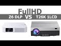 Xgimi Z6 vs Touyinger T26K сравнение Full HD проекторов Dlp и 1Lcd технологий