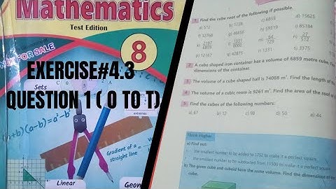 Exercise 4.3 Question 1(o-t) Class 8 Maths cube roots / Exercise 4.3 Question 1(o-t) cube roots