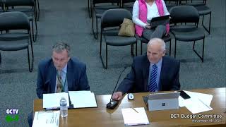 BET Budget Committee, November 18, 2021