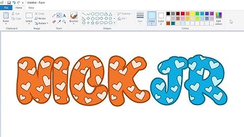 Hoe je een variant van het Nick Jr.-logo tekent met MS Paint | Hoe je op je computer tekent