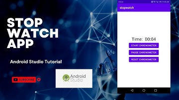 stopwatch | chronometer | app | android studio tutorial