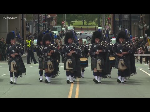 Connecticut law enforcement react fallen officers emotional funeral ...