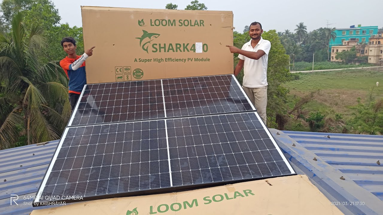 Loom Solar Panel Shark 440 Watt Mono Perc, 144 Cells, Half Cut. For