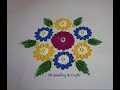 Creative and Beautiful Flower Rangoli | Flower Kolam | By Saranya