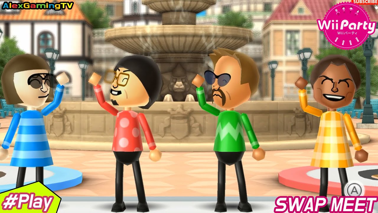 Wii Party - Swap Meet ( Play movie, Eng sub ) Player Xixi vs Shinnosuke vs Jake vs Hayley
