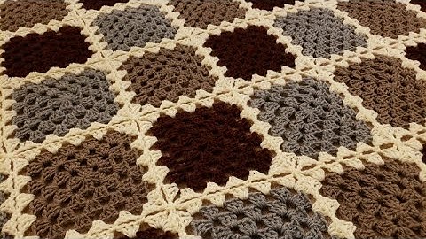 Part 2 - The Continuous Join-As-You-Go Granny Square Blanket Crochet Tutorial!