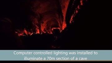 Syncrolight Installation in a Cave