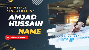 How can you sign your name|sign of Amjad Hussain name|signature tips| autograph designs|